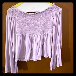AE light purple off the shoulder top - small